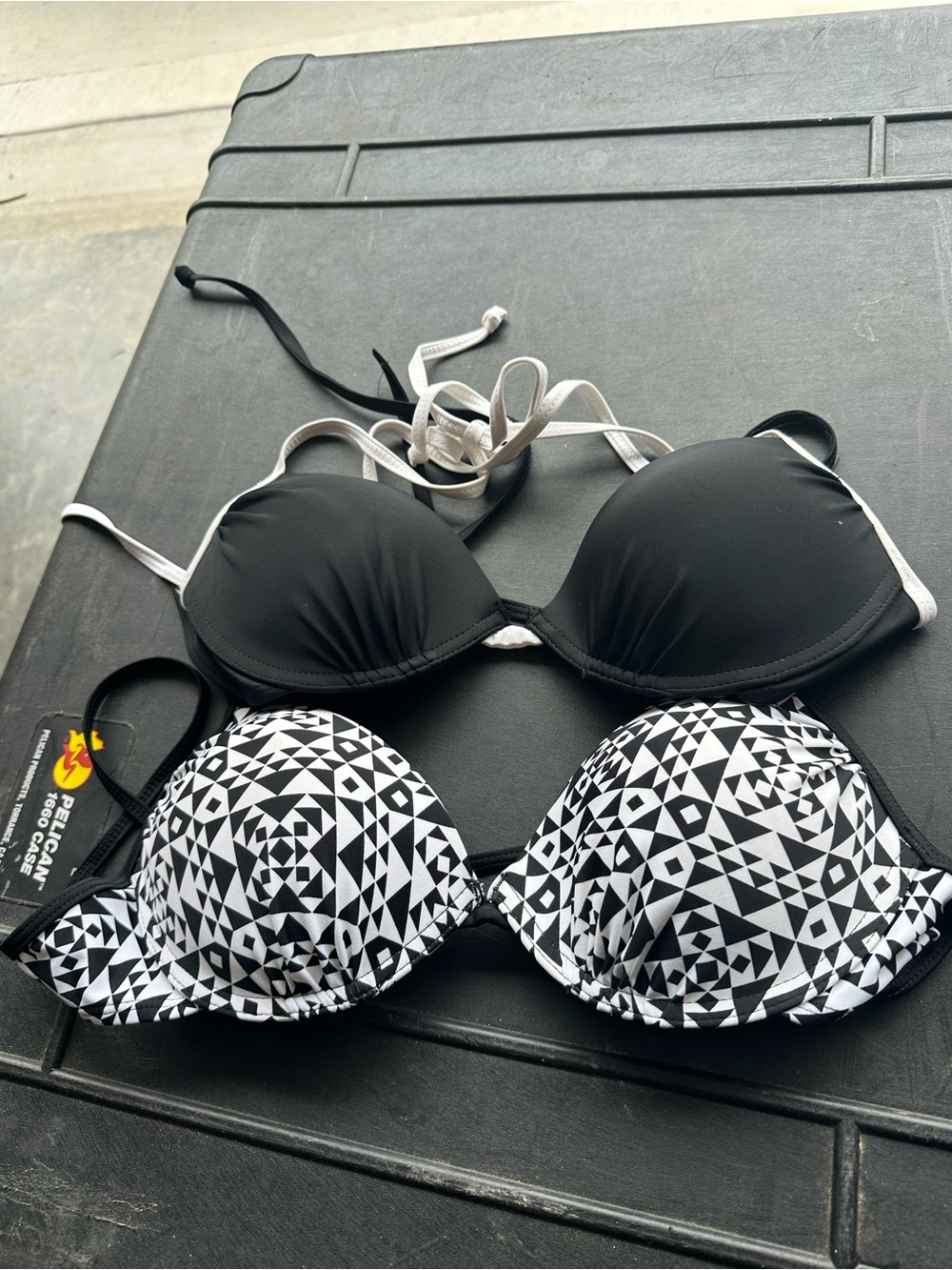 2- push up bathing suit tops